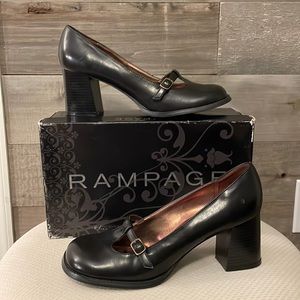 Rampage Sacha Mary Jane Black Smooth Size 8.5